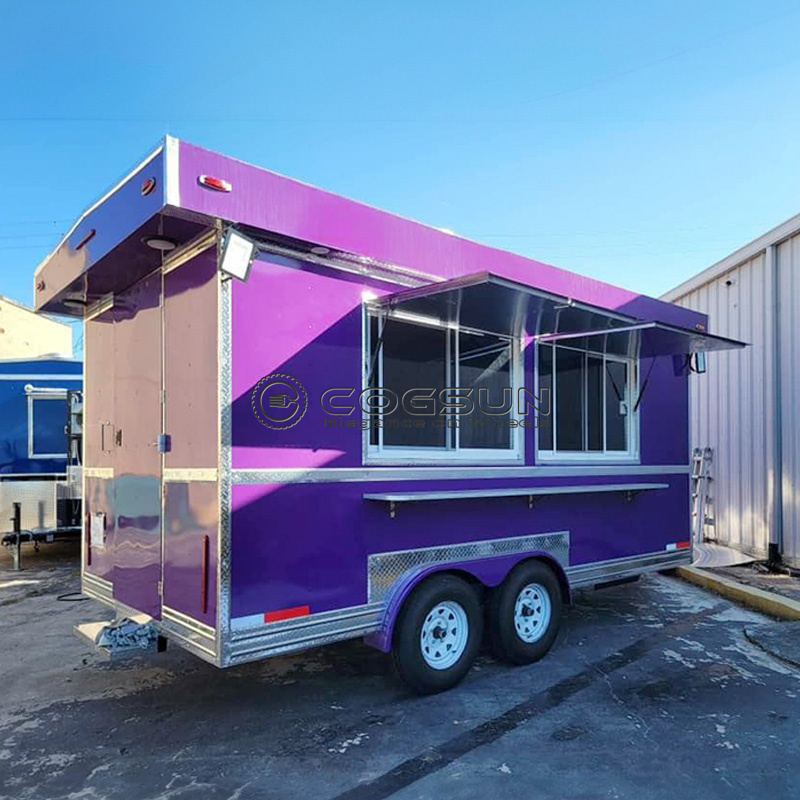 Hot Dog Vending Cart - COGSUN Remolque de Comida Rápida Móvil