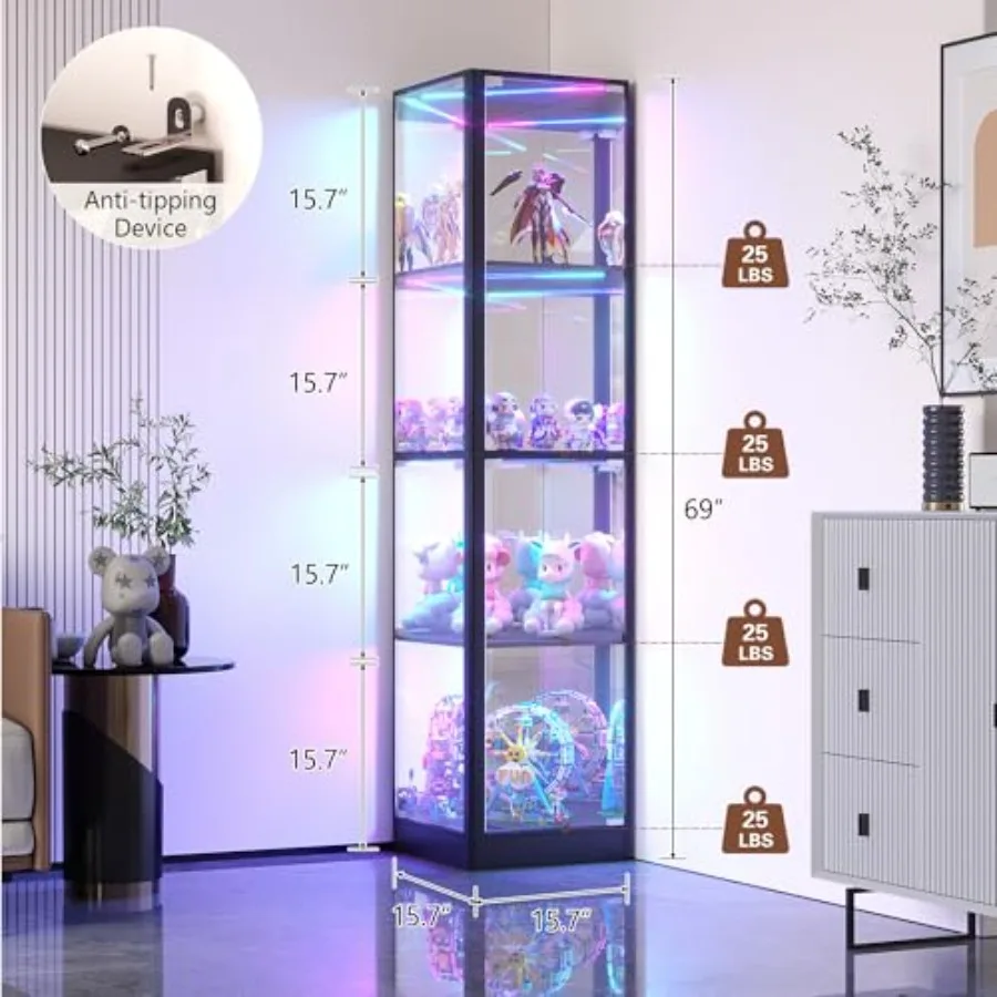 Vitrina de esquina para la sal - Glass Cabinet Display reseña y precio