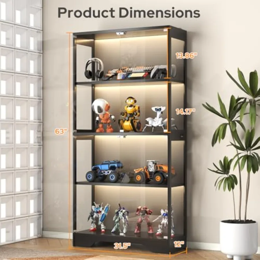 Vitrina con puertas de cristal - Glass Cabinet Display reseña y precio