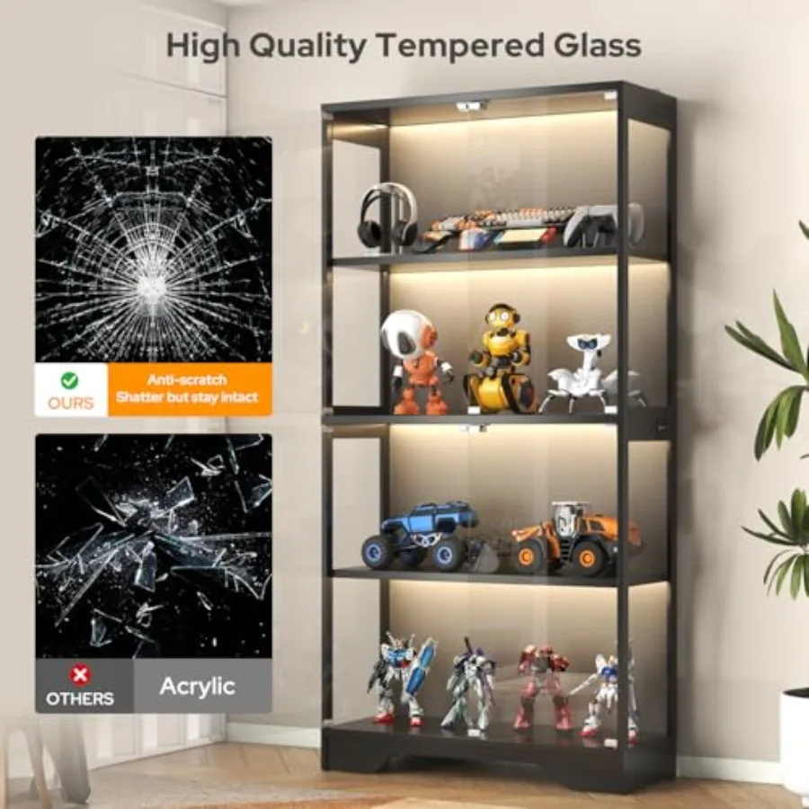Vitrina con puertas de cristal - Glass Cabinet Display reseña y precio