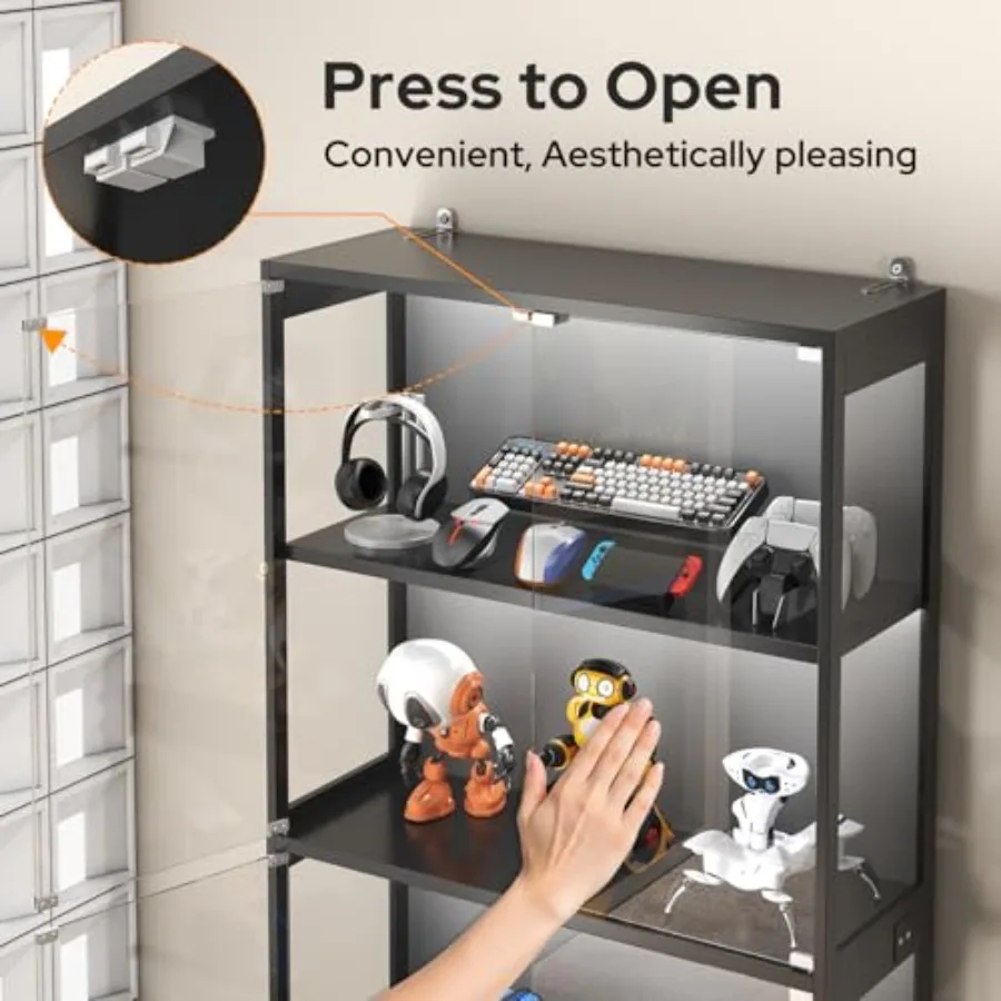 Vitrina con puertas de cristal - Glass Cabinet Display reseña y precio