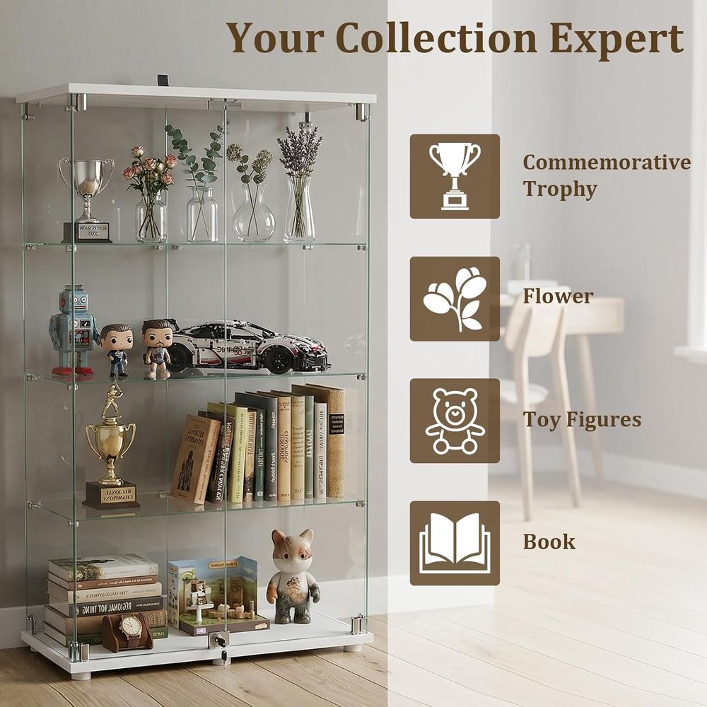 Vitrina de Vidrio Templado, Vi - Glass Cabinet Display reseña y precio