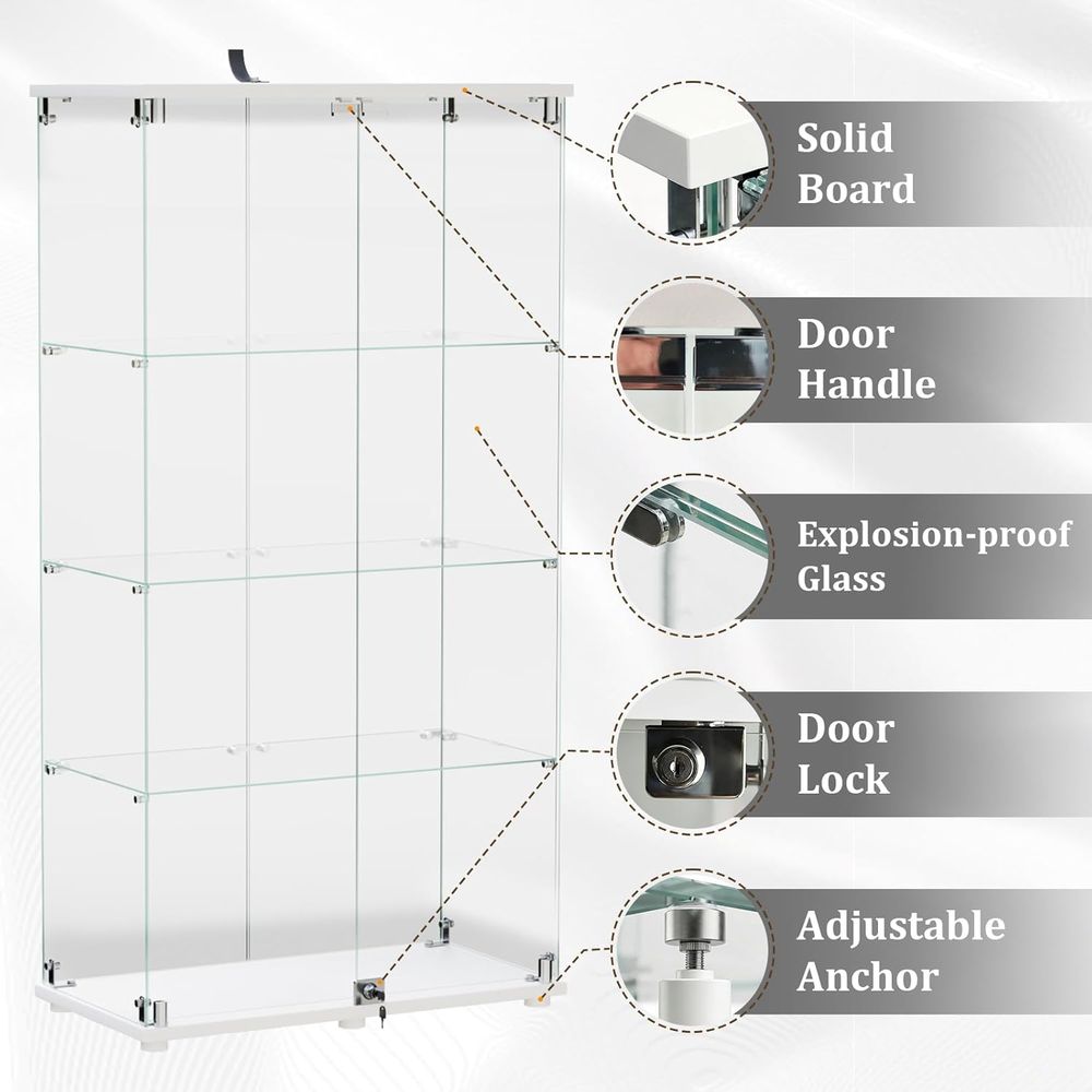 Vitrina de Vidrio Templado, Vi - Glass Cabinet Display reseña y precio