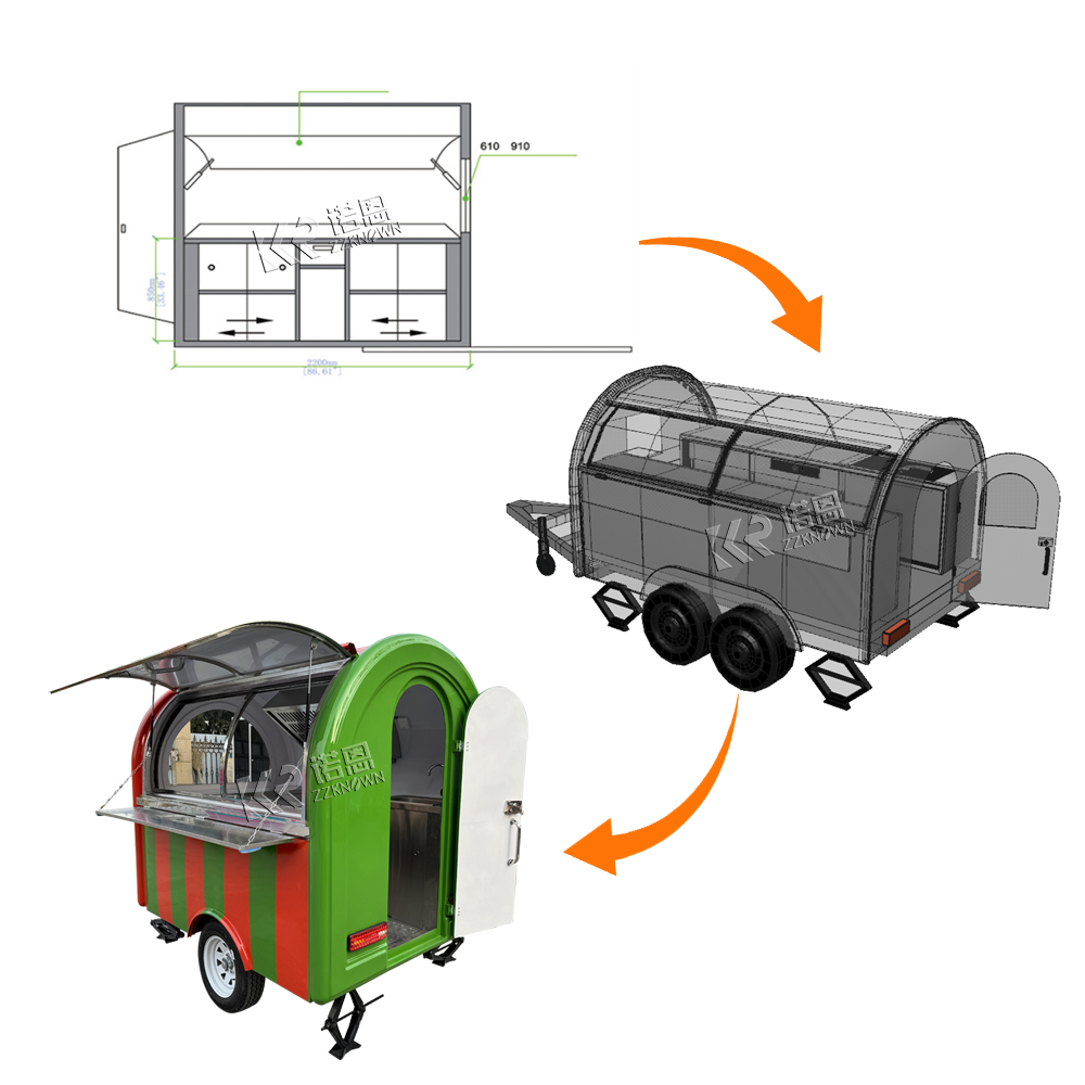 Camión de Comida, Remolque de  - Hot Dog Vending Cart reseña y precio