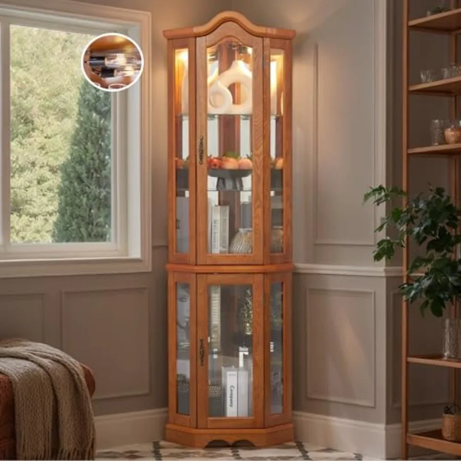 Vitrina de esquina para guarda - Glass Cabinet Display reseña y precio