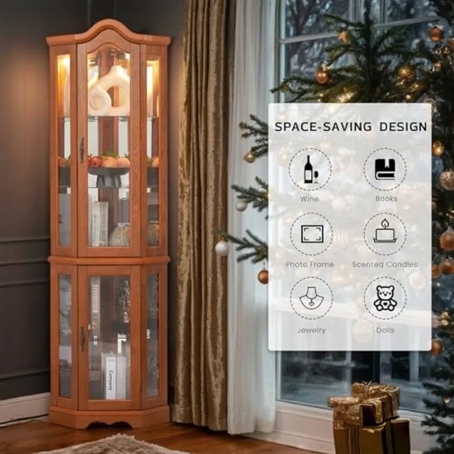 Vitrina de esquina para guarda - Glass Cabinet Display reseña y precio