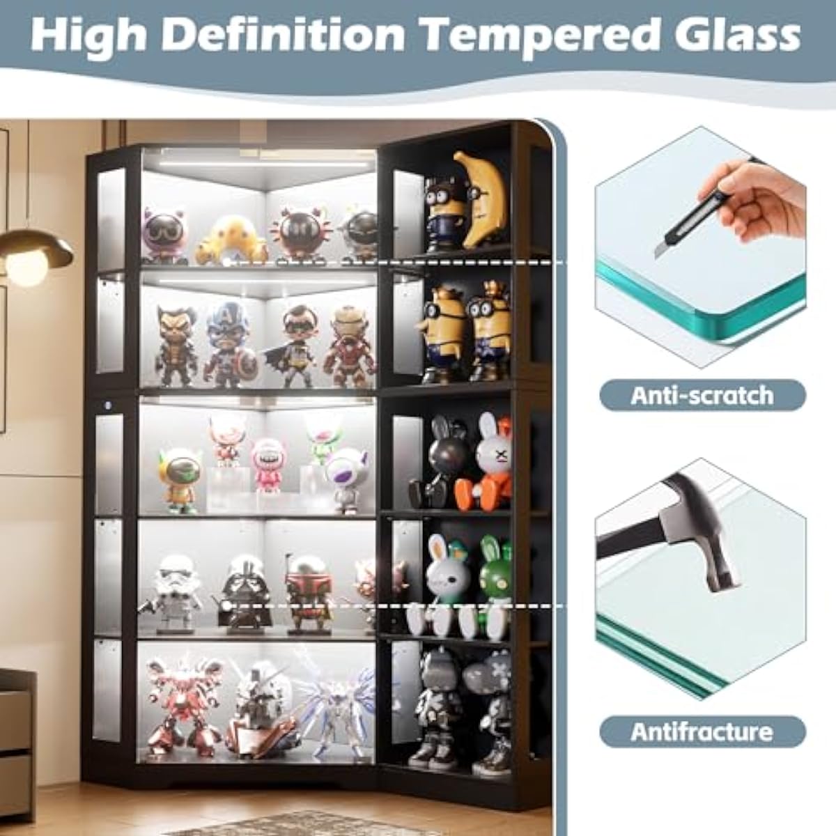 Vitrina con Puertas de Vidrio  - Glass Cabinet Display reseña y precio