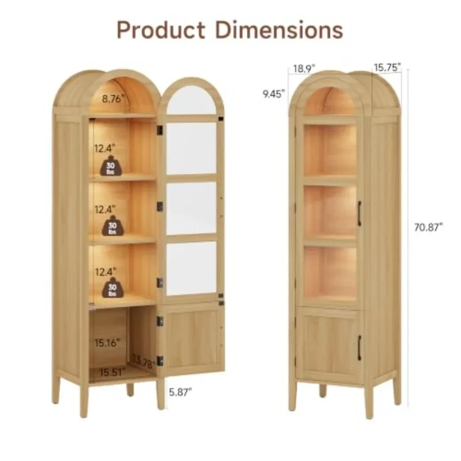 Vitrina de diseño arqueado y e - Glass Cabinet Display reseña y precio