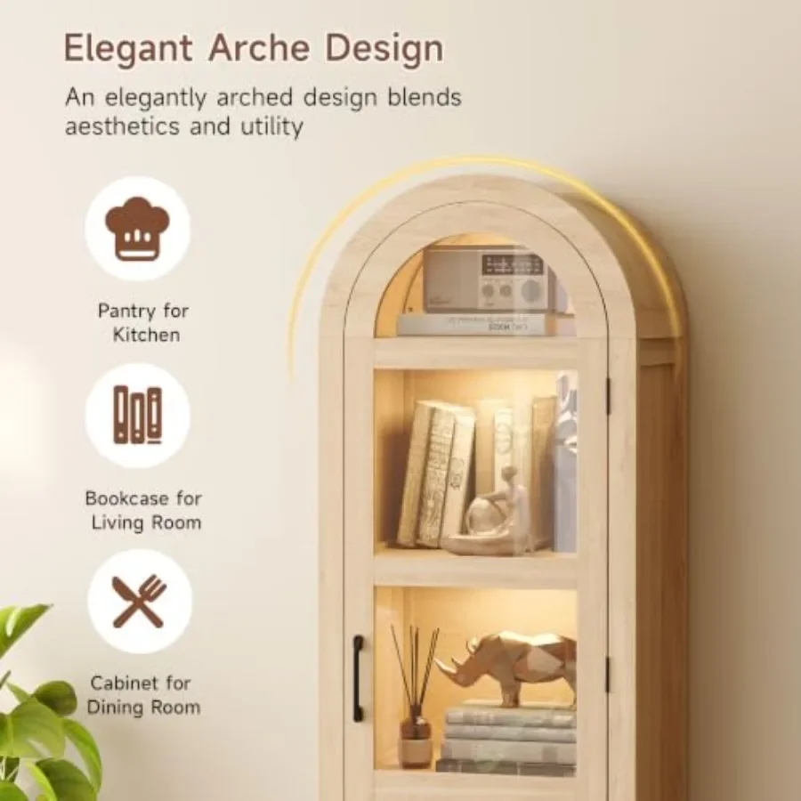 Vitrina de diseño arqueado y e - Glass Cabinet Display reseña y precio