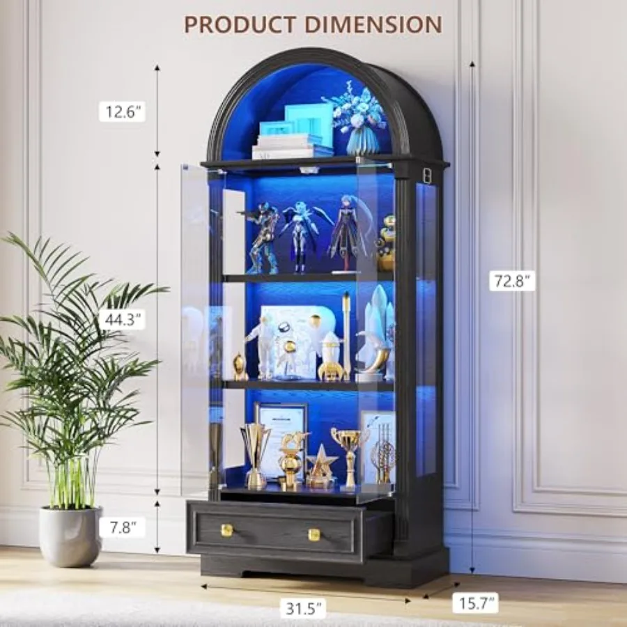 Vitrina con puertas de cristal - Glass Cabinet Display reseña y precio