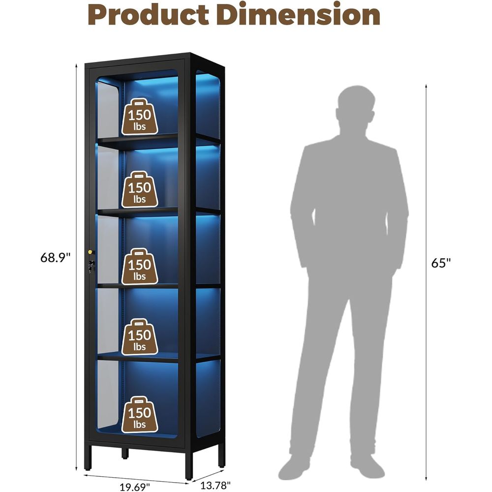 Vitrina de Vidrio con Cerradur - Glass Cabinet Display reseña y precio